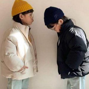 Down Puffer Coat with fleece lining